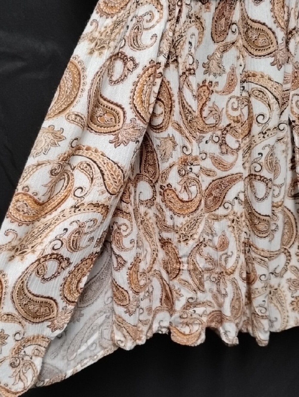 Justify Cream and Brown Paisley Spaghetti-Strap Mini Dress - Picture 4 of 8